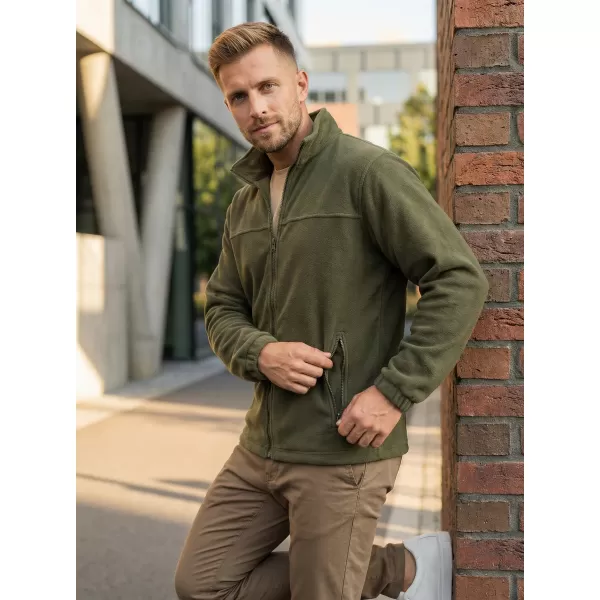  Hanorac pentru bărbați din fleece ALTISPORT NP/ALM105 MILITAR 