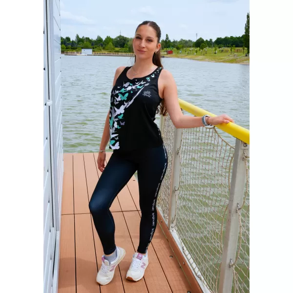  Maieu premium funcțional pentru femei ALTISPORT VOJ/ALW022TIL01 NEGRU/TURCOAZ 