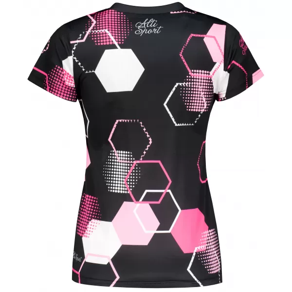  Tricou funcțional premium pentru femei ALTISPORT VOJ/ALW037TR01 NEGRU ROZ 
