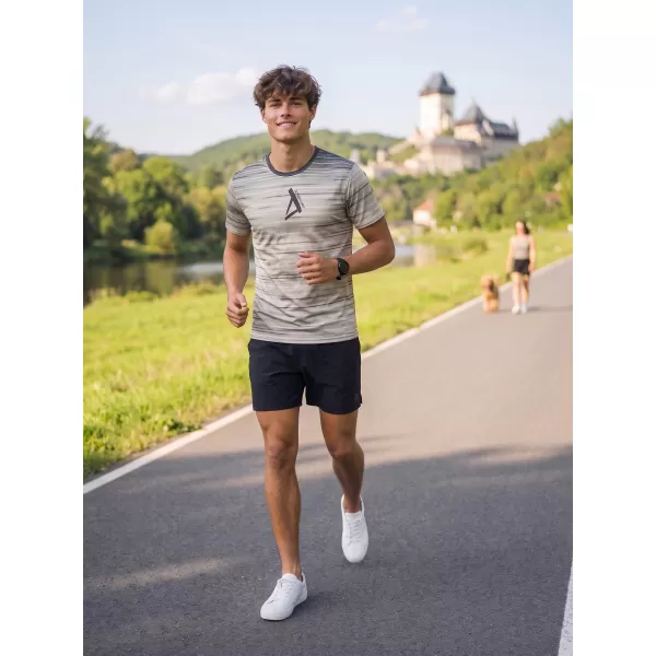  Tricou premium pentru bărbați ALTISPORT VOJ/ALM031TR01 NEGRU/MARO 