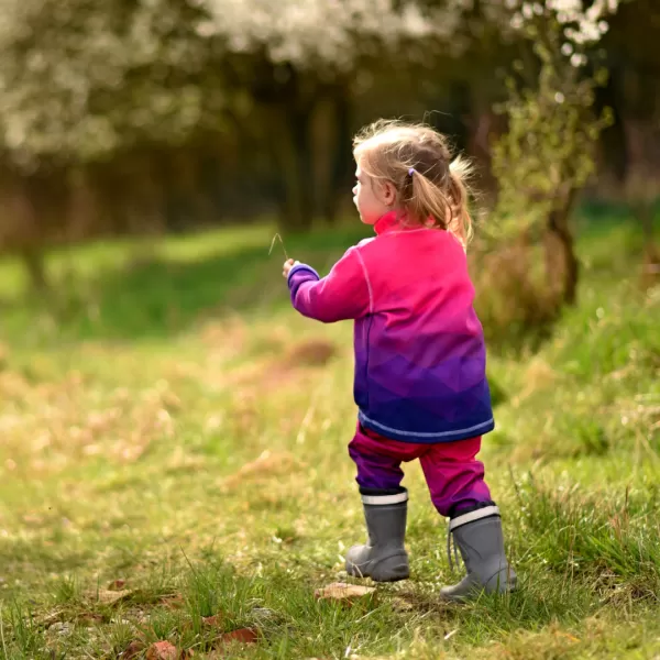  Hanorac fleece pentru copii WAMU MOZAIKA FIALOVÁ VERDE 