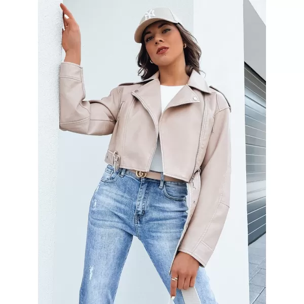  Sacou din piele DSTREET BADEN TY4336 BEJ 
