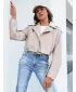 Sacou din piele DSTREET BADEN TY4336 BEJ