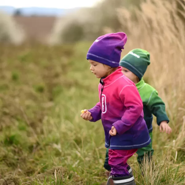  Hanorac fleece pentru copii WAMU MOZAIKA FIALOVÁ VERDE 