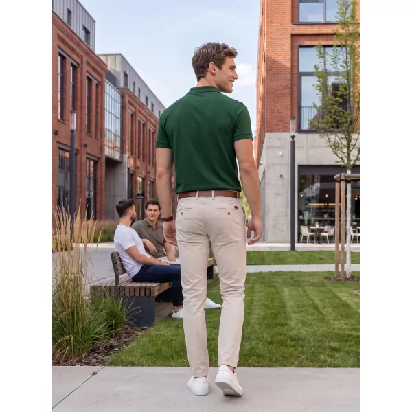  Tricou pentru bărbați cu guler ALTISPORT NP/ALM302 VERDE INCHIS 