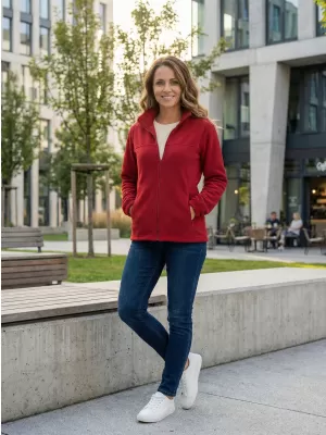 Hanorac de damă din fleece ALTISPORT NP/ALW405 ROȘU MARLBORO