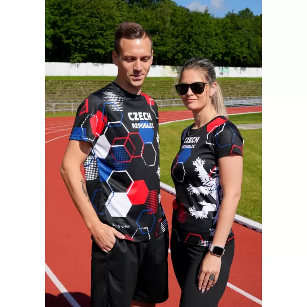  Tricou funcțional premium pentru bărbați ALTISPORT x CZE VOJ/ALM036TR01 FATA HEXA 