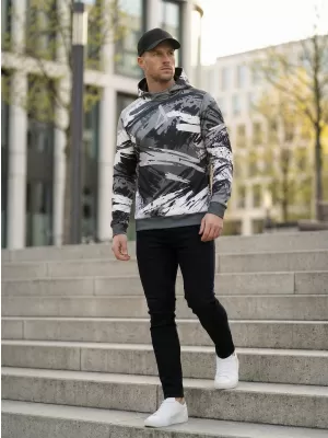 Hanorac premium pentru bărbați ALTISPORT VOJ/ALM014MI01 GRI NEGRU