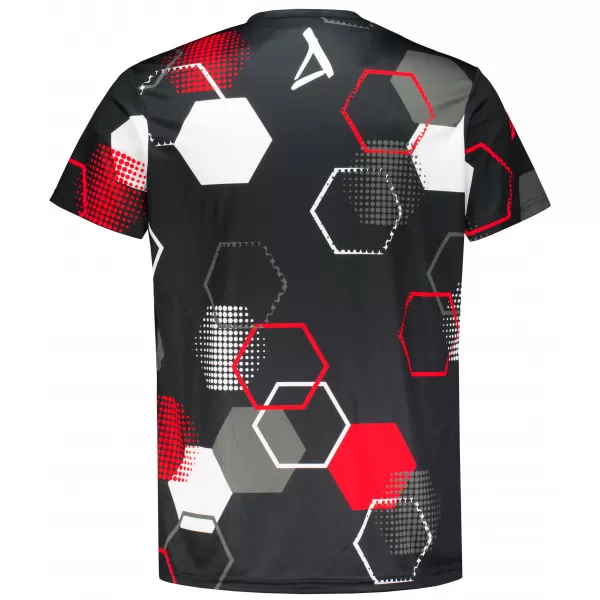  Tricou funcțional premium pentru bărbați ALTISPORT VOJ/ALM037TR01 NEGRU ȘI ROȘU 
