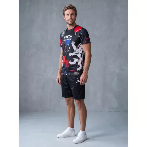 Tricou funcțional premium pentru bărbați ALTISPORT x CZE VOJ/ALM036TR01 FATA HEXA 