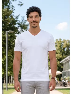 Tricou pentru bărbați ALTISPORT NoPrint NP/ALM007 ALB