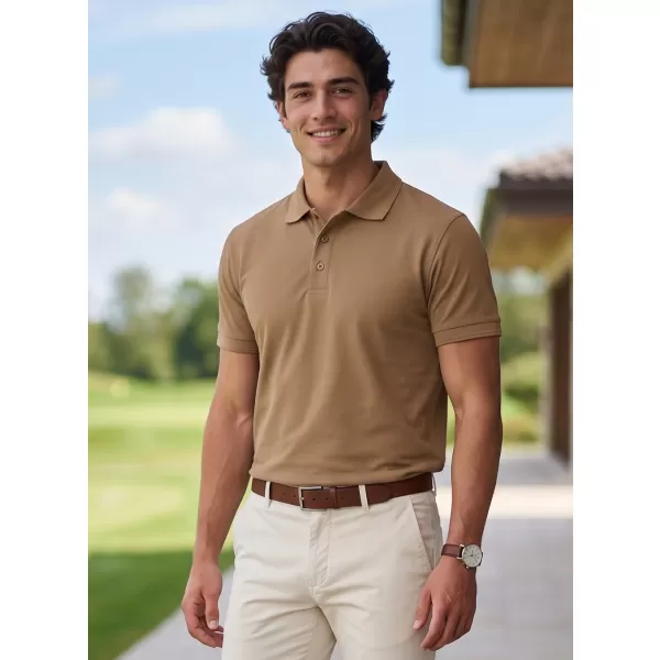  Tricou pentru bărbați cu guler ALTISPORT NP/ALM302 NISIPOS 