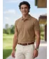 Tricou pentru bărbați cu guler ALTISPORT NP/ALM302 NISIPOS