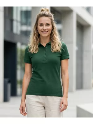 Tricou de damă cu guler ALTISPORT NP/ALW012 VERDE INCHIS