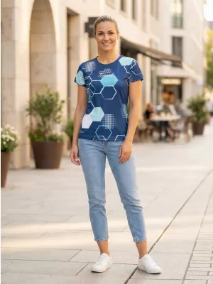 Tricou funcțional premium pentru femei ALTISPORT VOJ/ALW037TR01 ALBASTRU MARIN