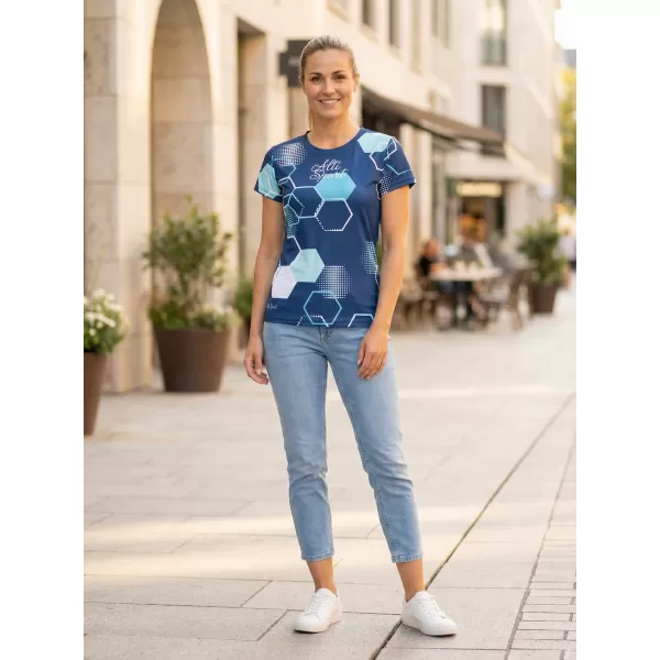  Tricou funcțional premium pentru femei ALTISPORT VOJ/ALW037TR01 ALBASTRU MARIN 