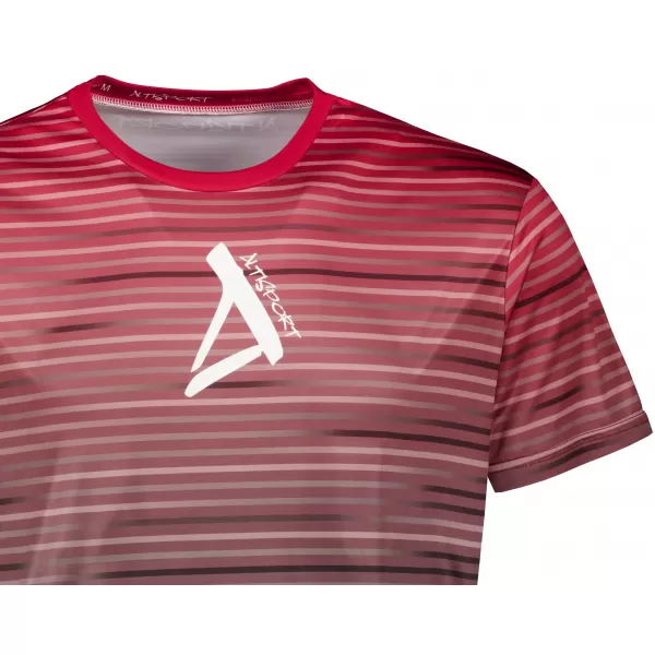  Tricou premium pentru bărbați ALTISPORT VOJ/ALM031TR01 NEGRU/VISINIU 
