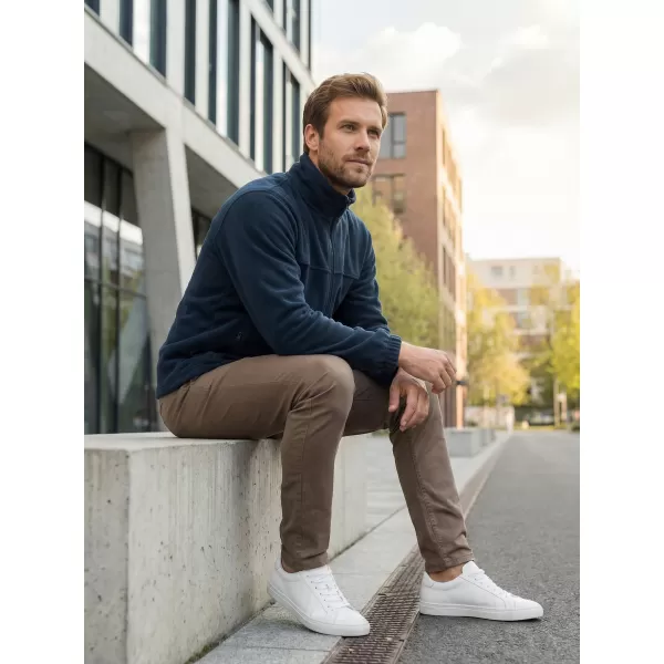  Hanorac pentru bărbați din fleece ALTISPORT NP/ALM105 ALBASTRU MARIN 