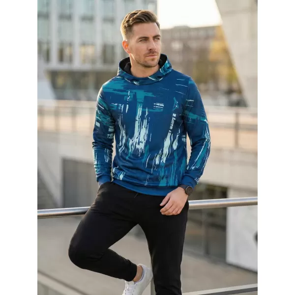  Hanorac premium pentru bărbați ALTISPORT VOJ/ALM010MI01 SMARALD/ALBASTRU 