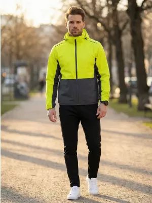 Jachetă pentru bărbați ALTISPORT NoPrint NP/ALM835 GALBEN NEON