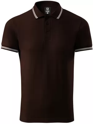 Tricou pentru bărbați cu guler ALTISPORT NP/ALM921 CAFEA