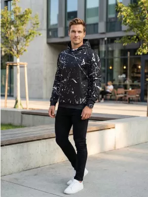 Hanorac funcțional premium pentru bărbați ALTISPORT VOJ/ALM034MI01 NEGRU