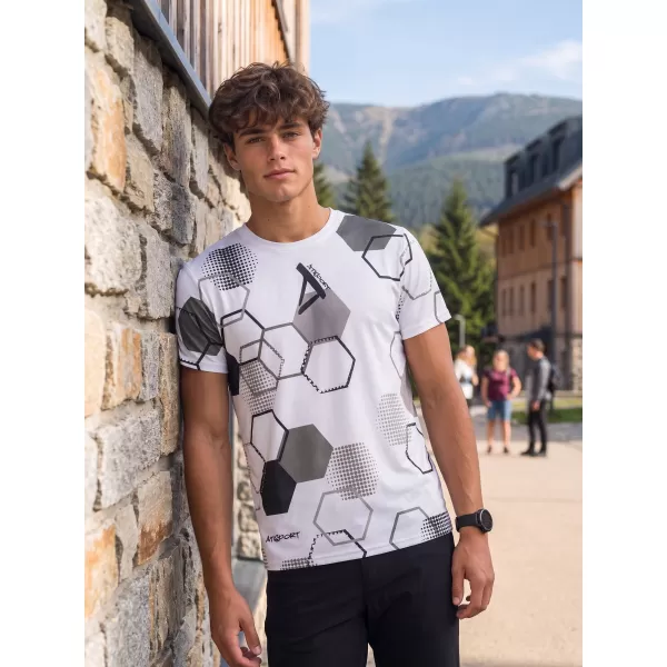  Tricou funcțional premium pentru bărbați ALTISPORT VOJ/ALM037TR01 ALB 