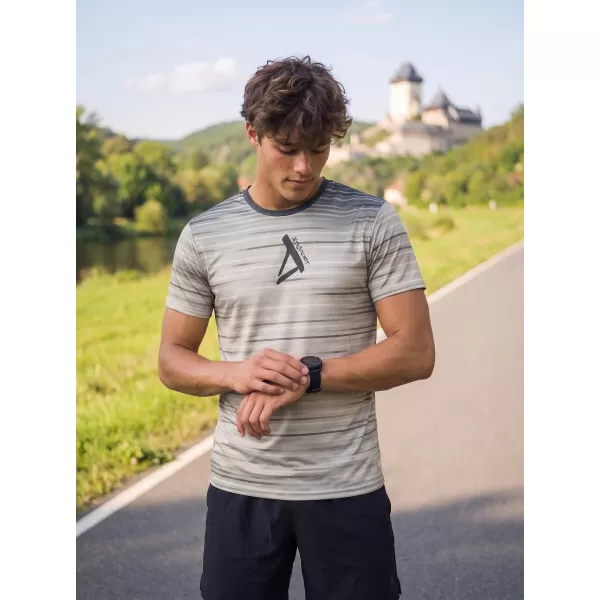  Tricou premium pentru bărbați ALTISPORT VOJ/ALM031TR01 NEGRU/MARO 