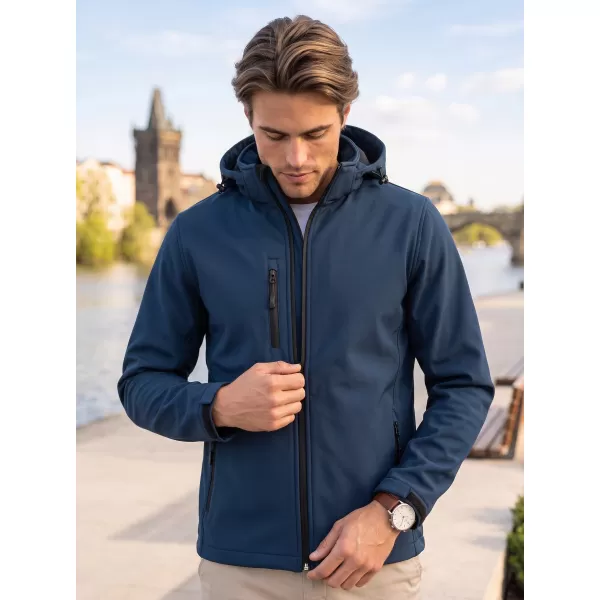  Jachetă softshell pentru bărbați ALTISPORT NP/ALM225 ALBASTRU MARIN 