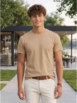 Tricou pentru bărbați ALTISPORT NP/ALM921 NISIPOS