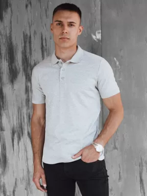 Mens t -thirt cu guler DSTREET PX0597 GRI DESCHIS