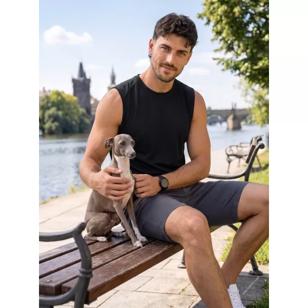 Maieu funcțional pentru bărbați ALTISPORT NoPrint NP/ALM028 NEGRU 