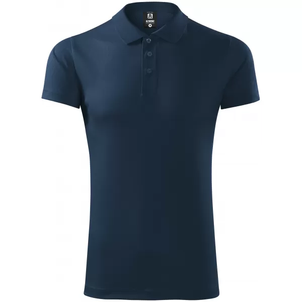  Tricou pentru bărbați cu guler ALTISPORT NoPrint NP/ALM712 ALBASTRU MARIN 