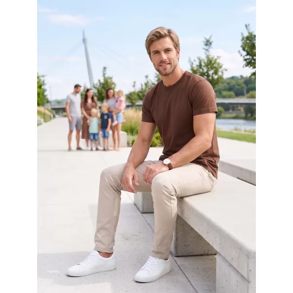  Tricou pentru bărbați ALTISPORT NP/ALM921 CIOCOLATĂ 