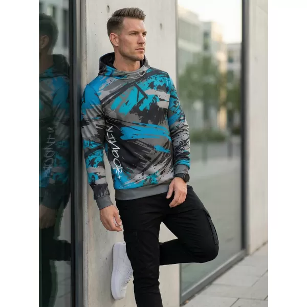  Hanorac premium pentru bărbați ALTISPORT VOJ/ALM014MI01 NEGRU/KEROSEN 