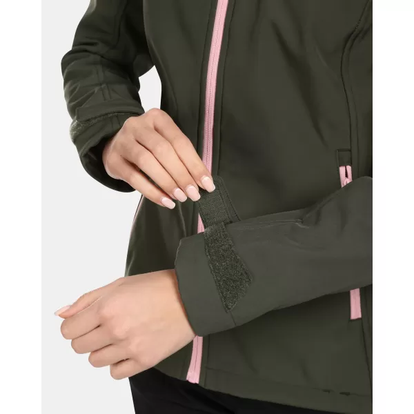  Jachetă softshell pentru femei KILPI RAVIA-W VL0109KI VERDE ÎNCHIS 