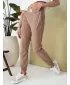 Pantalonii pentru doamne DSTREET BRINAT UY2049 CARAMEL