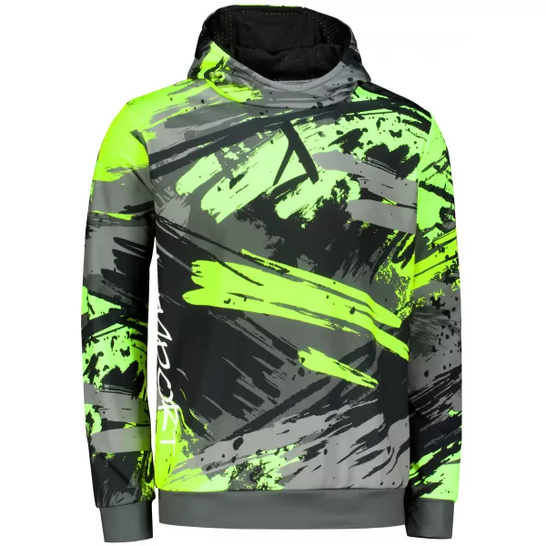  Hanorac premium pentru bărbați ALTISPORT VOJ/ALM014MI01 NEGRU ȘI VERDE 