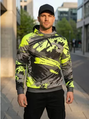Hanorac premium pentru bărbați ALTISPORT VOJ/ALM014MI01 NEGRU ȘI VERDE