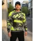 Hanorac premium pentru bărbați ALTISPORT VOJ/ALM014MI01 NEGRU ȘI VERDE