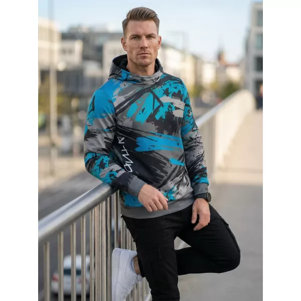  Hanorac premium pentru bărbați ALTISPORT VOJ/ALM014MI01 NEGRU/KEROSEN 