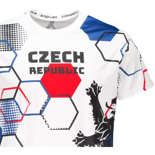  Tricou funcțional premium pentru bărbați ALTISPORT x CZE VOJ/ALM036TR01 HEXA ALB 