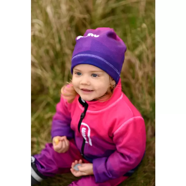  Hanorac fleece pentru copii WAMU MOZAIKA FIALOVÁ VERDE 