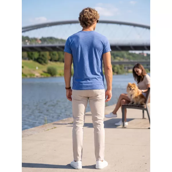  Tricou pentru bărbați ALTISPORT NoPrint NP/ALM361 EVIDENȚIERI ALBASTRE 
