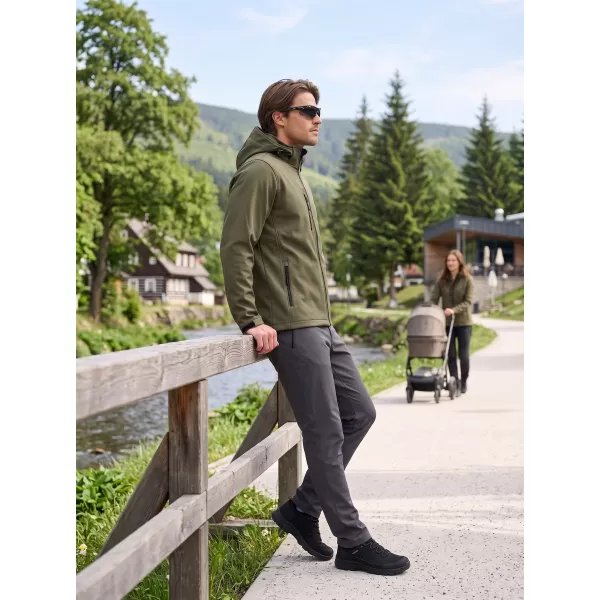  Jachetă softshell pentru bărbați ALTISPORT NP/ALM225 MILITAR 
