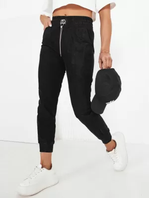 Pantalonii pentru doamne DSTREET DERCY UY2042 ALBASTRU ÎNCHIS