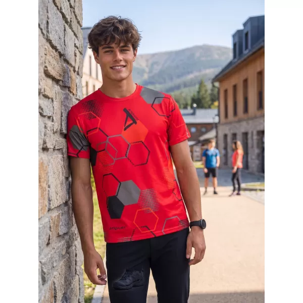  Tricou funcțional premium pentru bărbați ALTISPORT VOJ/ALM037TR01 ROȘU 