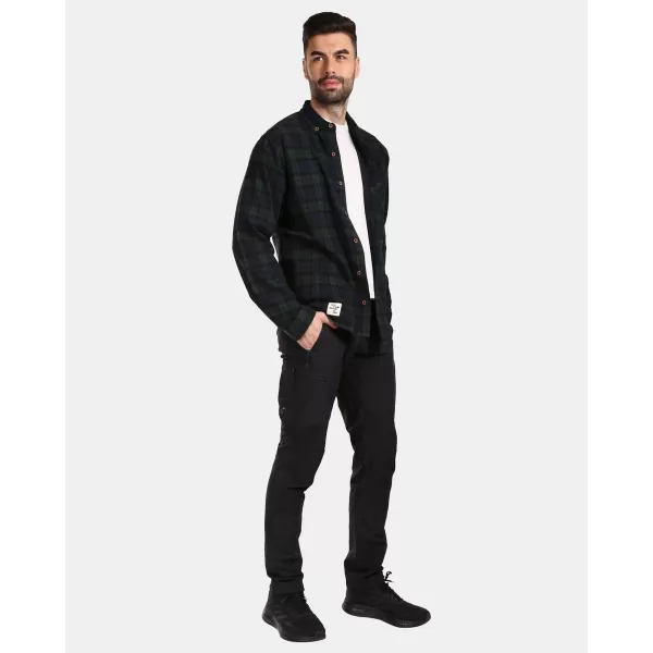  Cămașă pentru bărbați KILPI FLANNY-M VM0380KI VERDE ÎNCHIS 