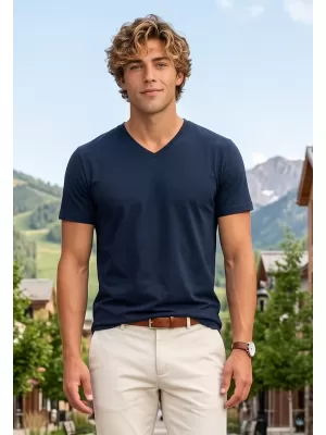 Tricou pentru bărbați ALTISPORT NoPrint NP/ALM007 ALBASTRU MARIN