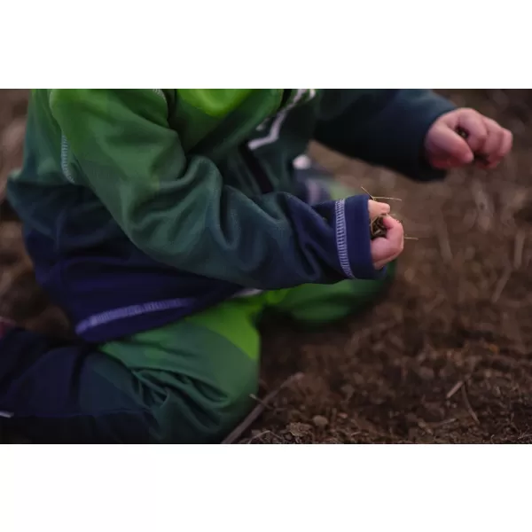  Hanorac fleece pentru copii WAMU MOZAIKA VERDE 